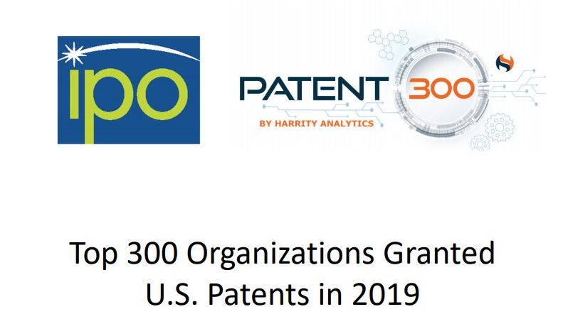IPO's tweet photo. IPO has partnered with @harrityllp in producing IPO's 37th Annual Top 300 Patent Owners List which names the 300 companies that received the most U.S. utility patents in 2019 (data obtained from the USPTO). View https://t.co/HNiLaO03yD and share!
#IPOAssociation #IP https://t.co/VYRsGfjc4f