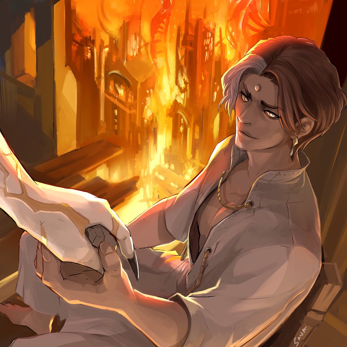 sana @fanfest jp 2024 on X: I decided to colour it a little- inspired by  #ffxiv #stayhome series- the path where we get to stay home with Emet  Selch- where you may