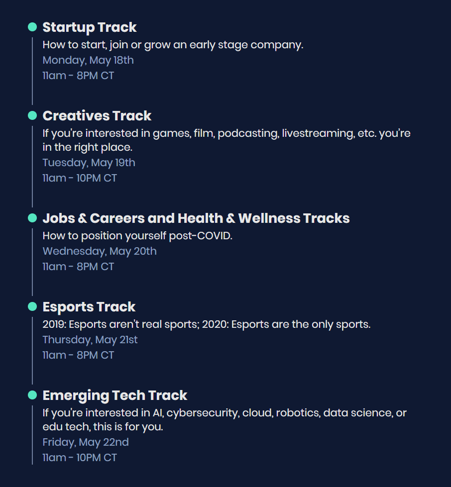 OUEsports's tweet photo. The @GamerjibeSocial week-long career fest agenda expanded a ton before today's kick-off! Take a look at the overview and click the link for more details!
#boomersooner #ouesports #esportsjobs #esportscareers #esportsconference
https://t.co/sQzrscIdAV https://t.co/FrFngNBZB2