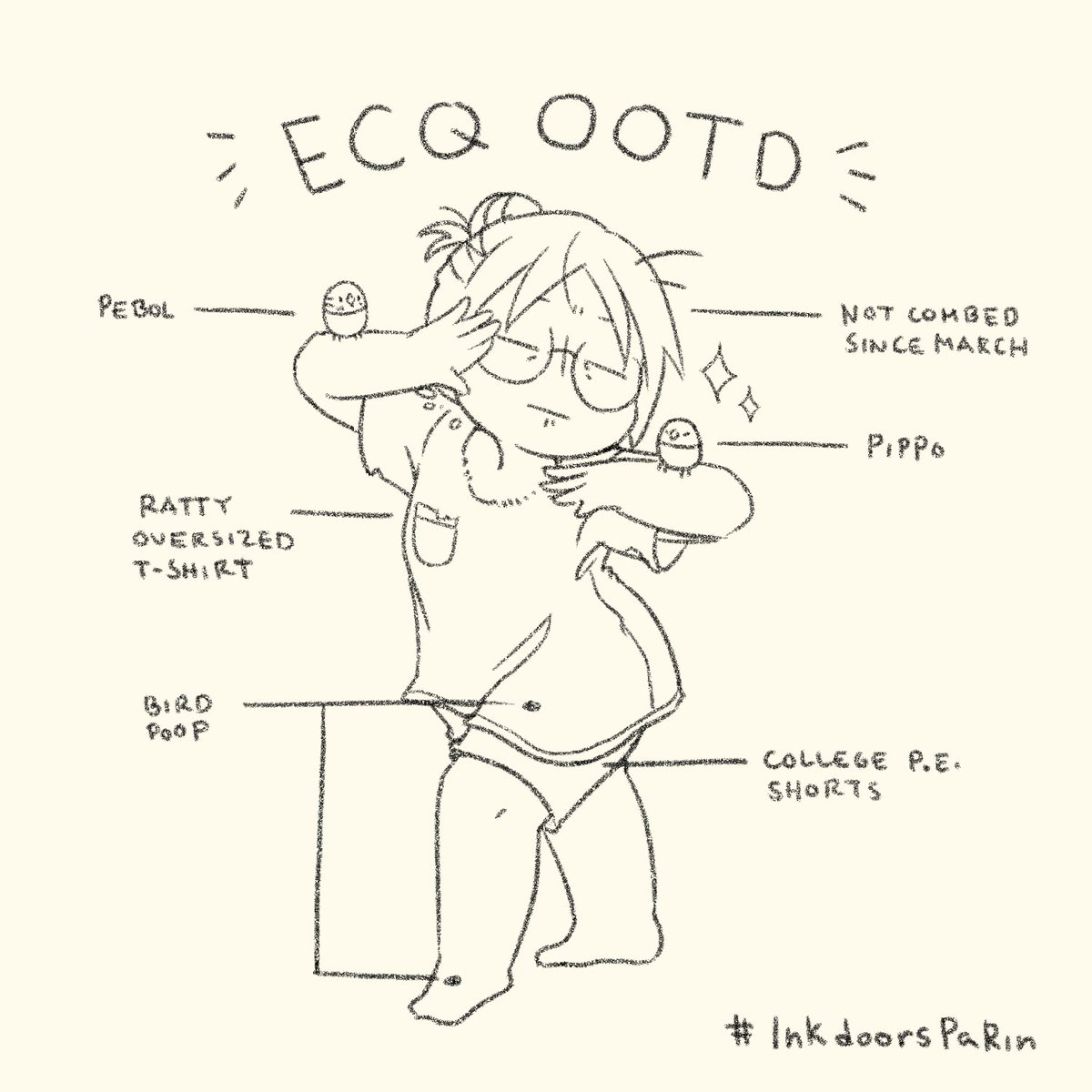 Tara sali kayo sa prompt namin sa #InKdoorsPaRin drodrowing nyo ECQ OOTD nyo para feel na feel yung quarantine. HAHAHAHA