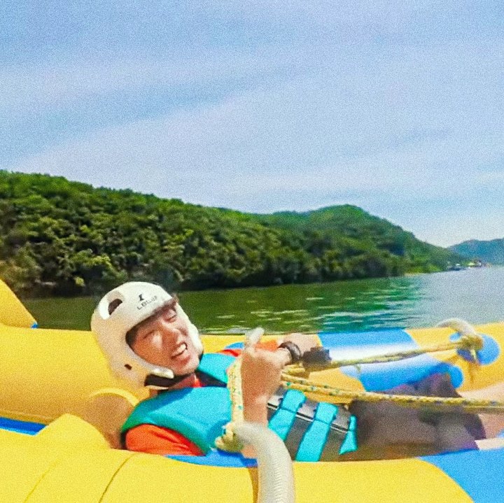  Kim Jibeom  - funny boyfriend (sometimes can be annoying haha)- challenge extreme sports like bungee jump - ride banana boat- he scared but he is not showing it