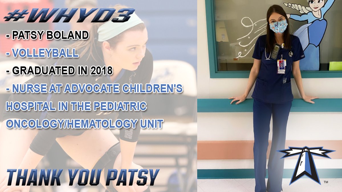 UMassBeacons's tweet photo. Today we would like to send out a Thank You to former @UMassBostonVB player &amp; one of the top Equipment Room employees in Patsy Boland '18.  Patsy is currently a nurse at Advocate Children's Hospital in the Pediatric Oncology/Hematology Unit @LittleEastConf @UMassBoston @NCAADIII https://t.co/aWYsv42Af9