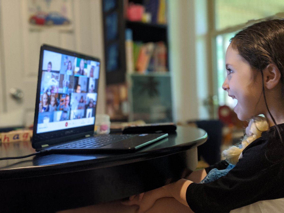 When you finally get to see your friends again!!! Distance Kindergarten Show &amp; Tell: synchronous learning fun! <a href="/DCESBucks/">Deer Crossing Elem.</a> <a href="/FCPSMaryland/">FCPS-MD</a>