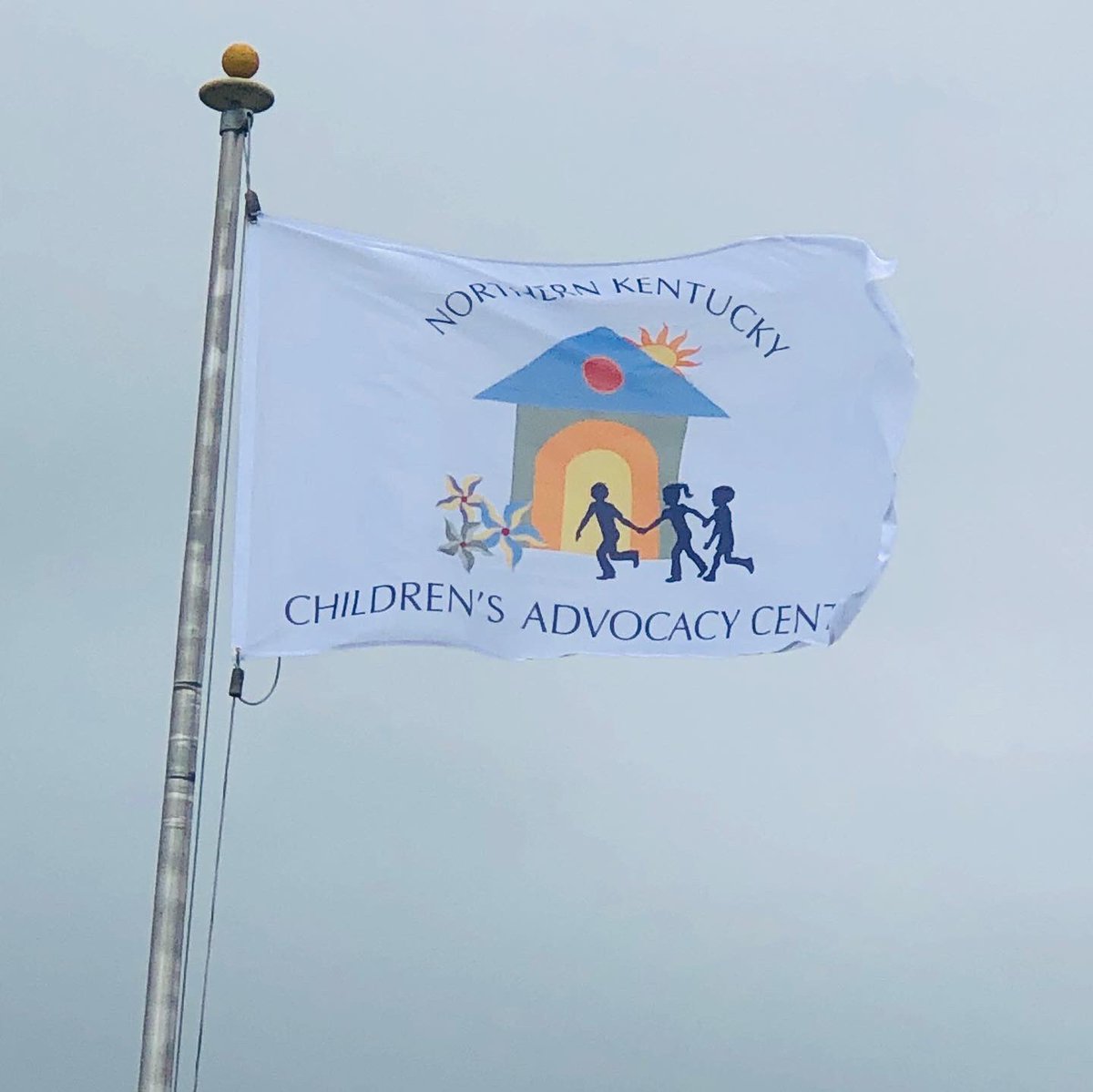 Let the unfurled flag serve as a guiding light, a safe harbor, a beacon of hope for those lost in the winds of a storm.  #NKY #BeTheEnd #ChildAbuse