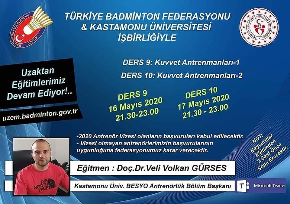 Dün akşam aldığımız Kuvvet Antrenmanı programı eğitiminde harika bilgiler edindik... 🙏
Federasyon Başkanımız Murat Özmekik ve Eğitim kurulu Başkanımız Zafer Şahin başta olmak üzere
Eğitim veren Kastamonu Üniversitesi Besyo Antrenörlük Bölüm Başkanı Doç. Dr. Veli Volkan Gürses 🙏