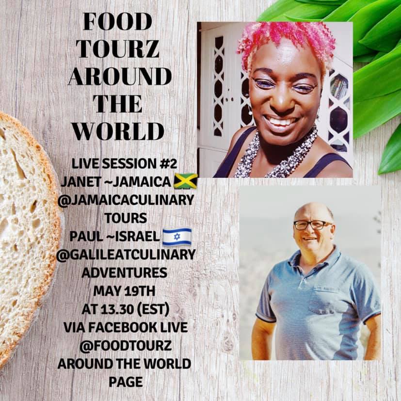 Join us on Tuesday at 1:30 pm EST for a live chat with Paul Nirens, Food Tour Operator in Israel! We will be talking about breads from Jamaica and from Galilee! Live streaming from: facebook.com/FoodTourz-LIVE…
#talkingbread #foodisuniversal