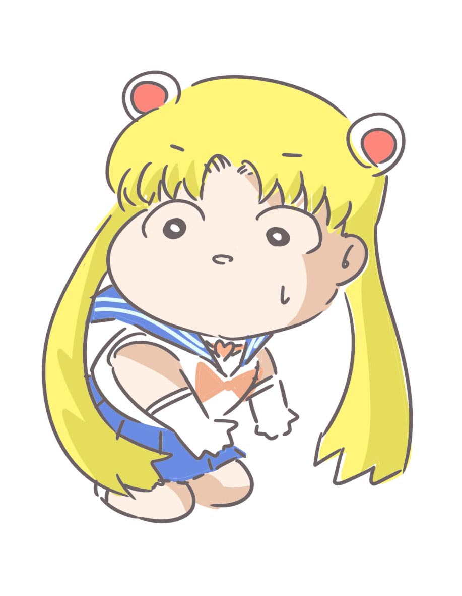 sailor moon ,tsukino usagi sailor senshi uniform solo blonde hair twintails long hair blue sailor collar sailor collar  illustration images