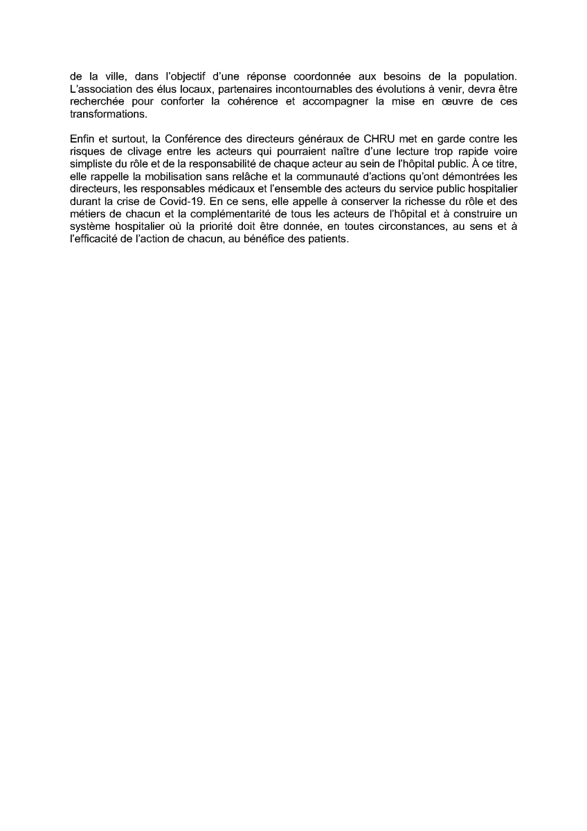 Directeurs généraux de CHRU tweet media