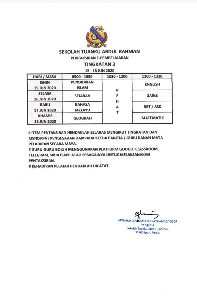 STAR IPOH?????????Twitter????????????????????? ???Jadual Pentaksiran E