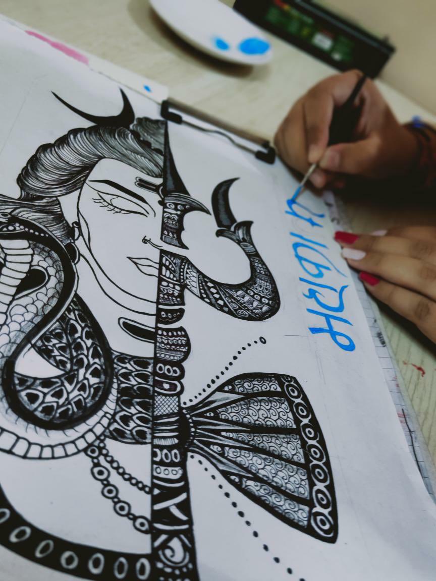 sandyforu's tweet photo. Lockdown Arts ... 😍Jai Mahakaal ... 🙏 #indooricon @ICICIBank #ICICIBank #LockdownDiaries #Lockdown4 https://t.co/tkUqKJbHT4