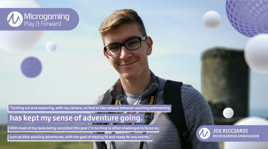 PlayItForward (@microgamingcsr) on Twitter photo This #MetalHealthAwarenessWeek, we're finding out how <a href="/Microgaming/">Microgaming</a> Ambassadors are keeping #positive during challenging times 💜
Triathlete, <a href="/ricciardi_joe/">Joseph Ricciardi</a> has been exploring and turning to other challenges to keep his sense of #adventure going.
#Microgaming #PlayItForward This #MetalHealthAwarenessWeek, we're finding out how <a href="/Microgaming/">Microgaming</a> Ambassadors are keeping #positive during challenging times 💜
Triathlete, <a href="/ricciardi_joe/">Joseph Ricciardi</a> has been exploring and turning to other challenges to keep his sense of #adventure going.
#Microgaming #PlayItForward