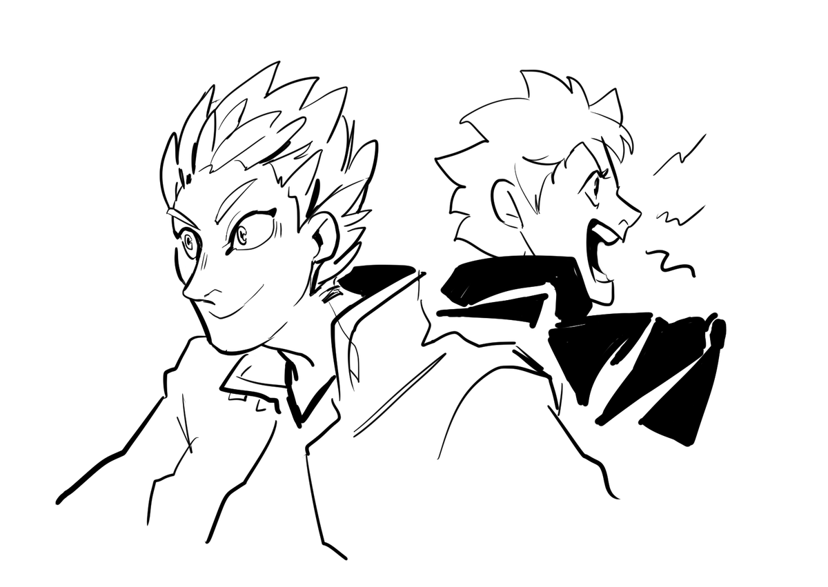 instead of brain there is hoshiumi feat. Hoshihina(???) #haikyuu 