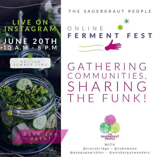 PluckyPickle's tweet photo. SHARE THE FUNK
Super excited to be part of this day of fermenting funkiness.
More details to share soon.
In the meantime follow @thesauerkrautpeople on insta to see who else is getting involved.
Itโs going to be ace.
#thesauerkrautpeople #sharethefunk #fermenting #fermentation https://t.co/MZv3se5kYJ