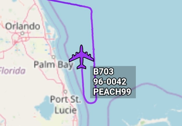 is_keelu's tweet photo. USAF
Boeing E-8C J-STARS
Spotted off the coast of #Florida
#PEACH99 96-0042 https://t.co/G9D6v4D8pp