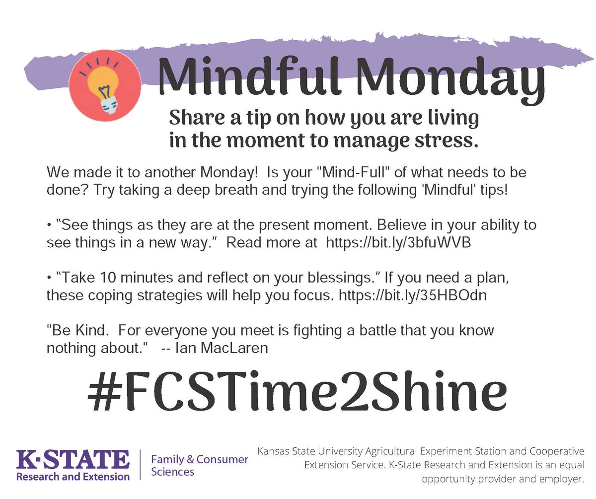 Try these great tips on reflection! #MindfulMonday
#FCSTime2Shine