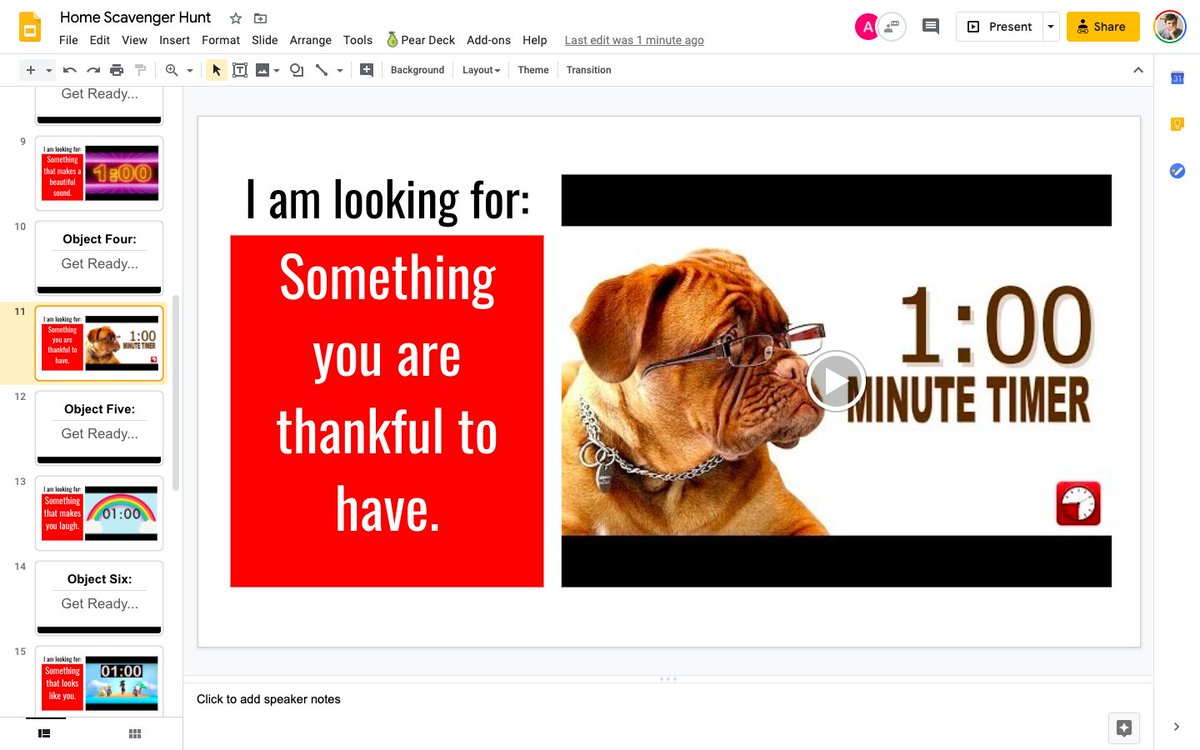 mrpiercEy's tweet photo. I built an "At Home Scavenger Hunt" for my fifth graders. I just shared my screen during each slide and had them run and try and find what I was looking for. It was more fun than you could shake a stick at.  

Feel free to steal/copy/share: https://t.co/yaP3KXoGKG #kygodigital https://t.co/3I7dcBdgEx