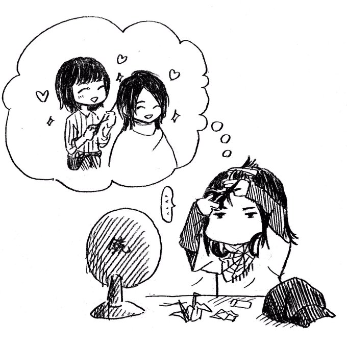 今日は偉いので自分で前髪を切りました 
