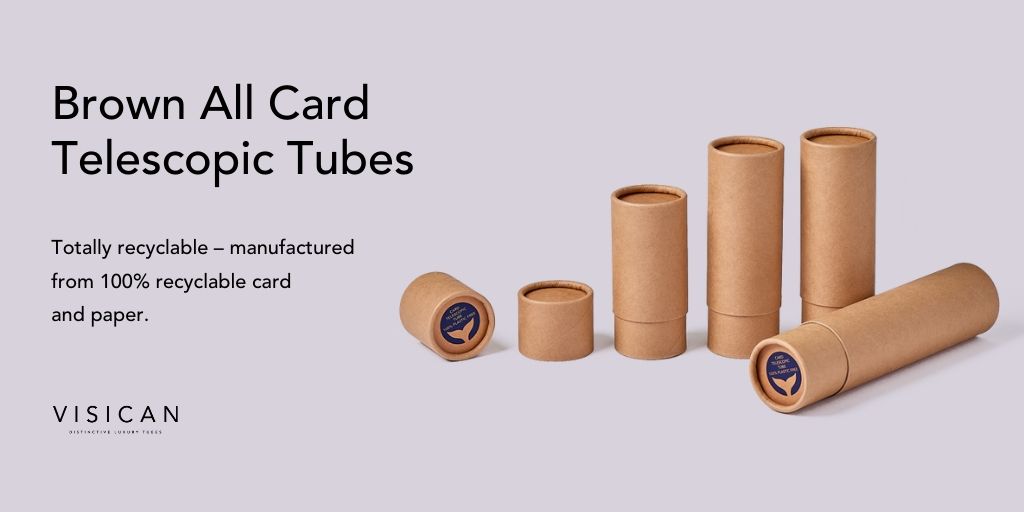 Manufactured from 100% recyclable card and paper, our all card telescopic tubes are a popular choice.

We offer our telescopic tubes in a range of sizes to order as samples so you can get a real feel for our high-quality tubes - bit.ly/2I2s3MZ