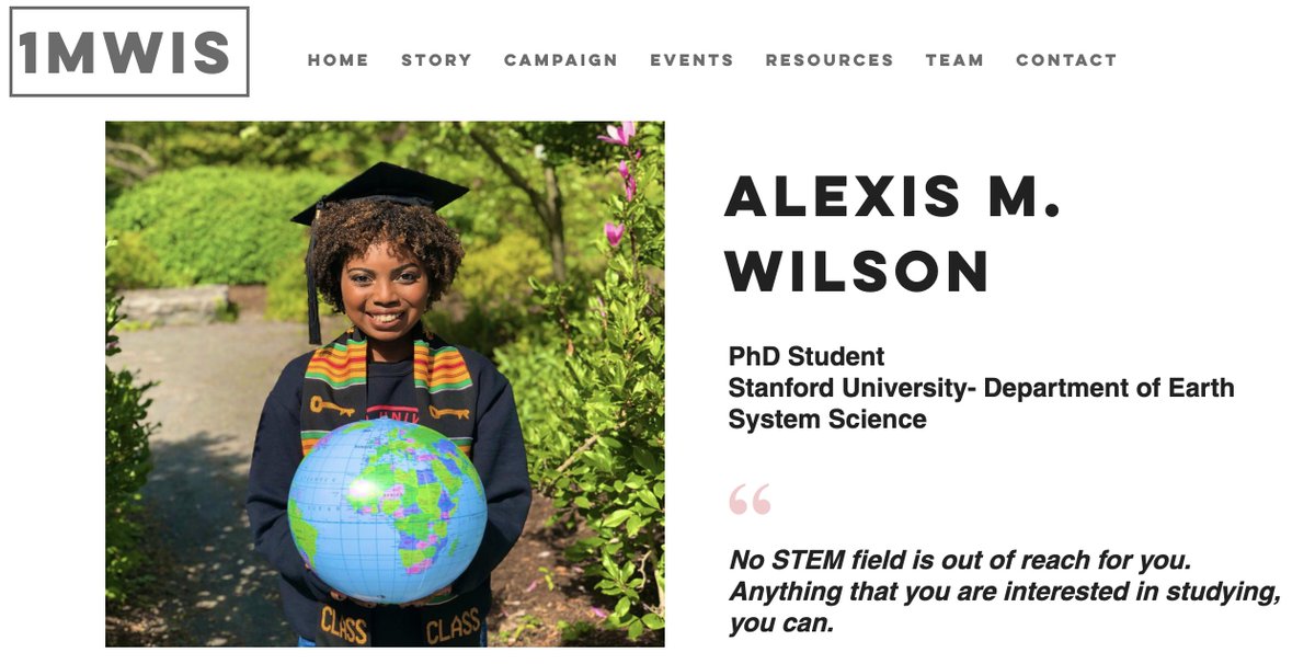 THREAD 21/100 Hey Alexis Wilson - a PhD student- who studies the intersection of soil biogeochemistry, climate change & environmental justice. Her passion's combating environmental racism & climate injustices. What a role model!Ft & thx  @dralexiswilson http://www.1mwis.com/profiles/alexis-wilson