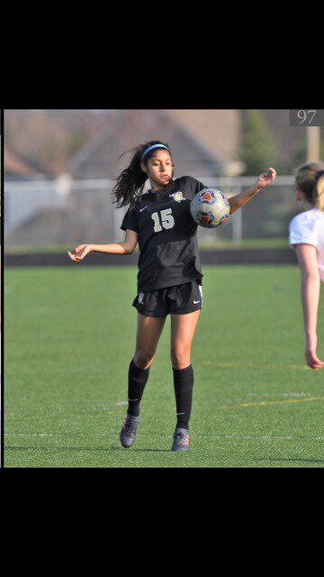 Sophomore: Esther Cardenas: Position: Center back—my favorite memory from soccer is all the bus rides going to away games
