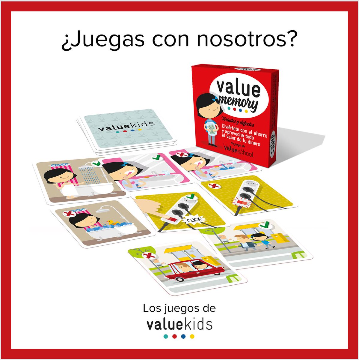 value_kids's tweet image. 💡¿Te animas a jugar al #ValueMemory? 🙋‍♀️ Aprende buenos hábitos de #consumo en casa a través de nuestras #historiasdestacadas de #instagram. 👉¡Síguelas cada semana!🤩
.
. 
#juegos #memory #educacionfinanciera #ahorro #consumoresponsable #valuekids #valueschool