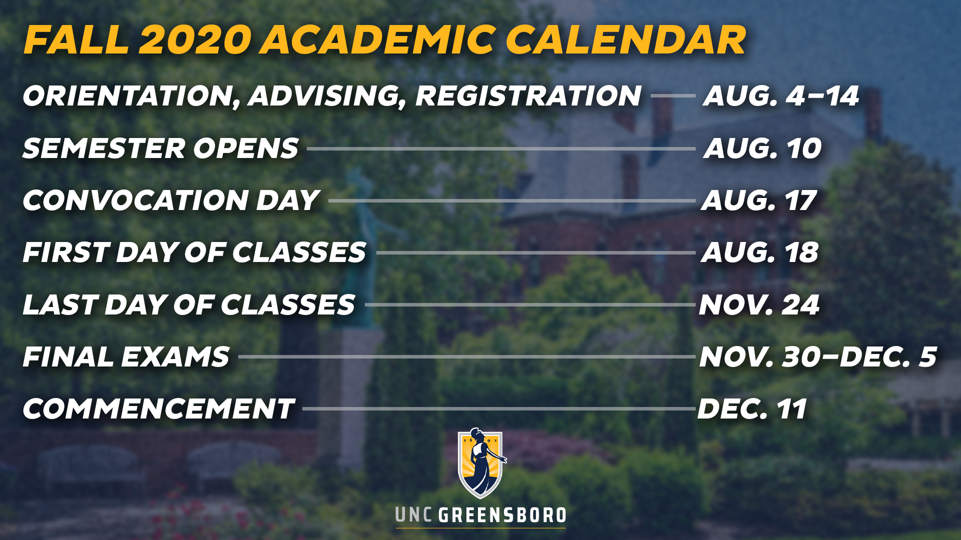 Uncg Summer 2023 Calendar Laké Laosebikan-Buggs (@Drladybuggs) / Twitter