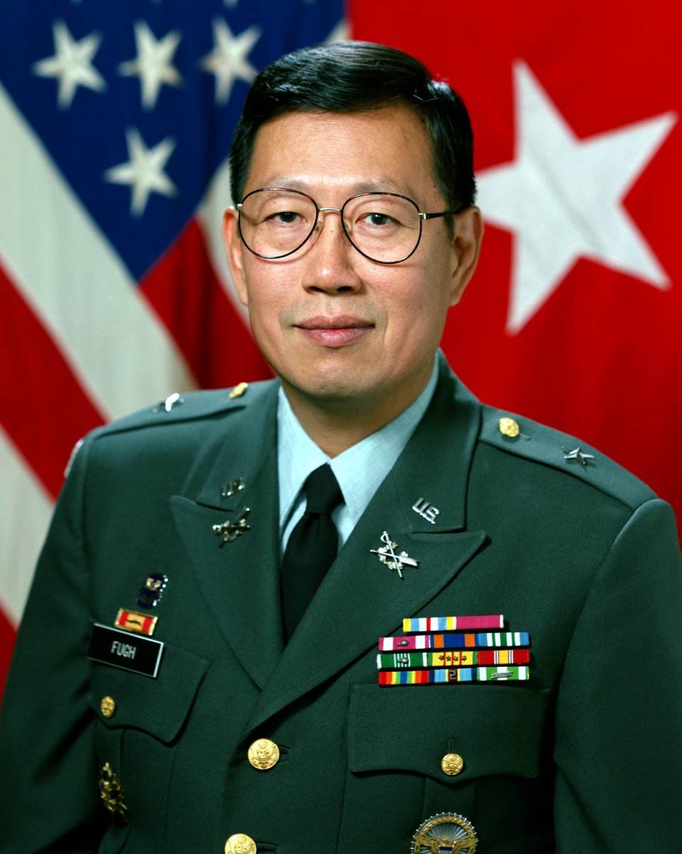 USCIS's tweet photo. Today, we spotlight naturalized #USCitizen &amp; the 1st Chinese-American general in the U.S. Army, Major General John L. Fugh. During his military career, Gen. Fugh served as the Army’s Judge Advocate General. He was one of our 2008 Outstanding American by Choice award recipients. https://t.co/RC1PZH56Py
