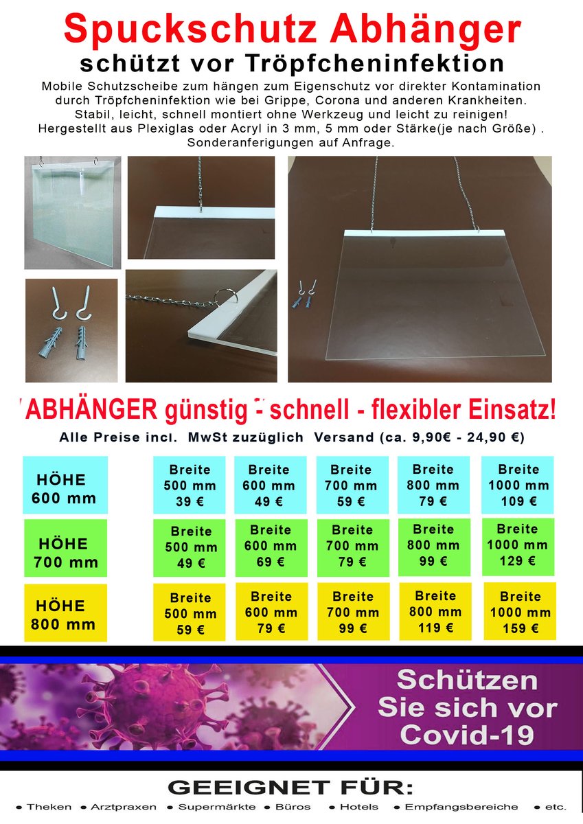 Leuchtalarm's tweet photo. Nur noch wenige Stückzahlen vorrätig. Bestellung unter https://t.co/czZjiKV4SR  #corona #virus #covid #virenschutz #covid19 #spuckschutz #spuckschutzwand #coronakrise #tröpfcheninfektion #wekickcorona #leuchtalarm #coronavirus #maske #schutzmaske #gesichtschutz #opmaske https://t.co/jukZ1F5qKc