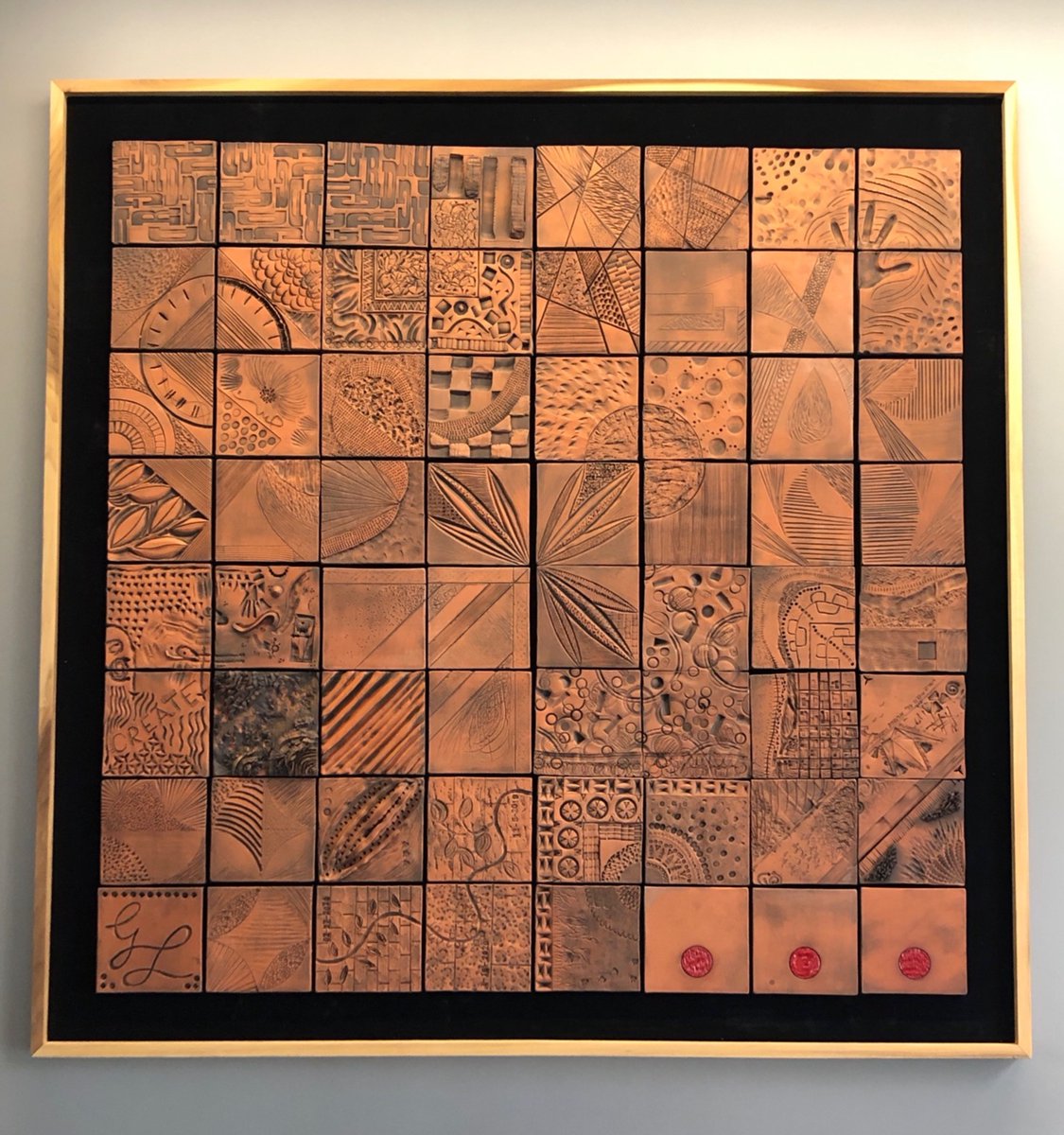 rdgusa's tweet image. Back in March, RDGers put their creativity to the test in a hands-on #tilemaking workshop at the RDG Art Studio. Pictured here is the finished installation, now on display in our Des Moines office! #inspiration #createmeaningtogether #design #art #artstudio #collaboration