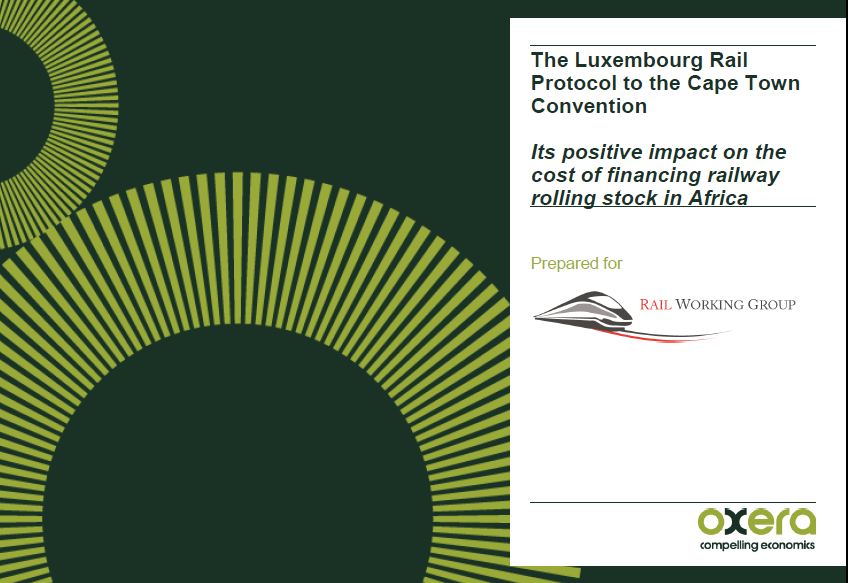 UNIDROITorg's tweet photo. According to @OxeraConsulting, the Luxembourg Rail Protocol of the Cape Town Convention could bring economic savings in the Billions of dollars to railway rolling stock financing on the #African continent. Learn more at https://t.co/N7dj3QZdPO @RailWorkingGrp @RailAfrica https://t.co/OmBVOhXCkD