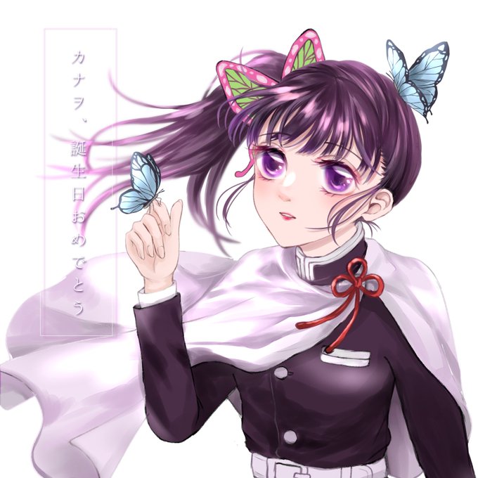 ミリィさんがTwitterに投稿した栗花落カナヲ(鬼滅の刃)のイラスト。