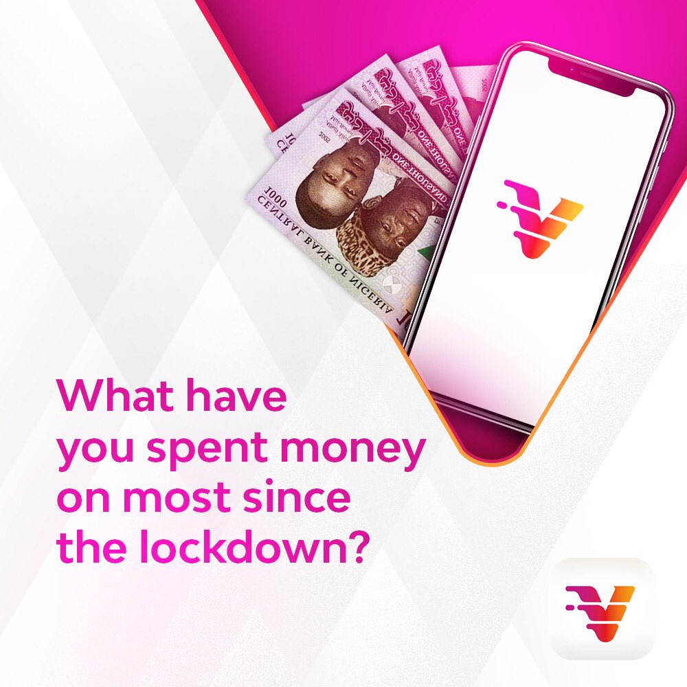 vbankng's tweet photo. Since the lockdown was announced in March, our spending and buying patterns have changed. So, let’s discuss... 

What have you spent money on the most since the lockdown begin?

#BankWithV #VbyVFD #Vbankng https://t.co/RsAHW37eCU
