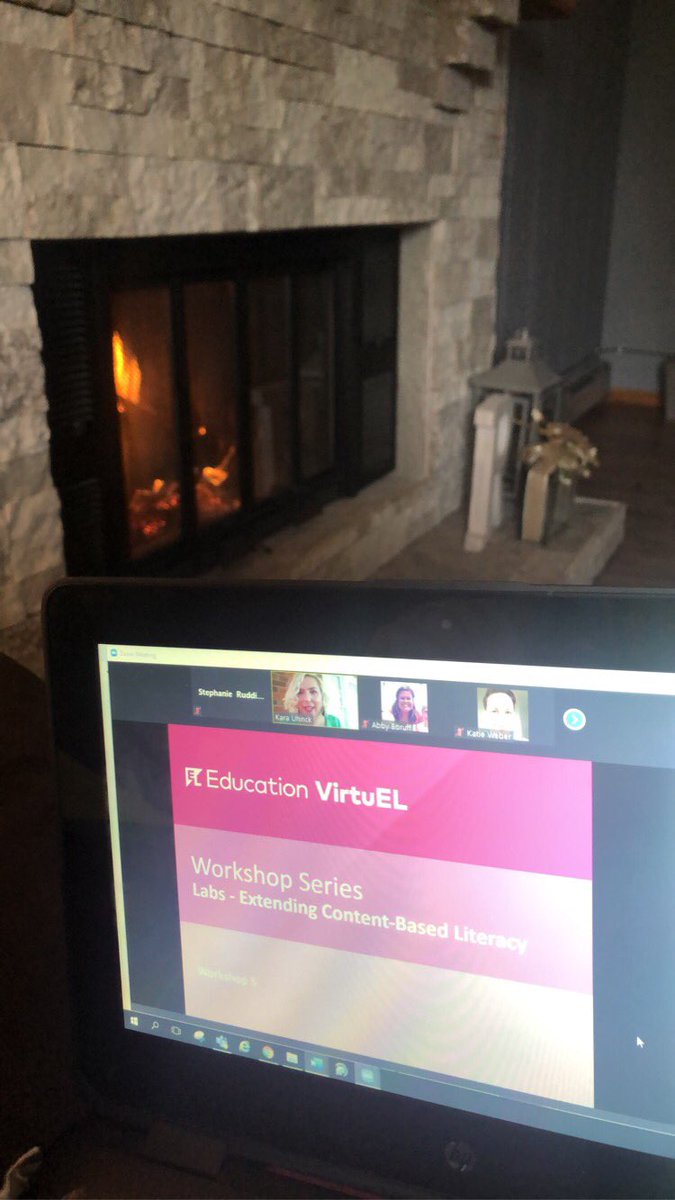 steph_hubka's tweet photo. @ELeducation professional development by the fire? What a Monday morning! @DMPS_TeachLearn @DMschools https://t.co/bPJUO6b5b2