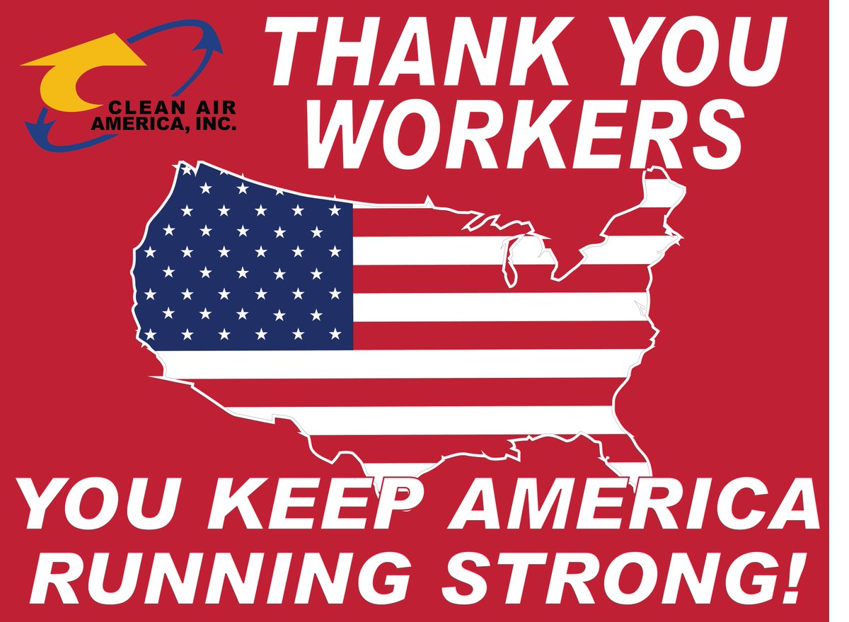 CleanAirMedia's tweet image. To all the hardworking employees across America keeping the nation &amp;amp; economy going, Clean Air America salutes you! Keep up the great work, and if we can every be of assistance in your welding smoke, plasma dust, or oil mist/smoke filtration applications, call us! 866.665.1829