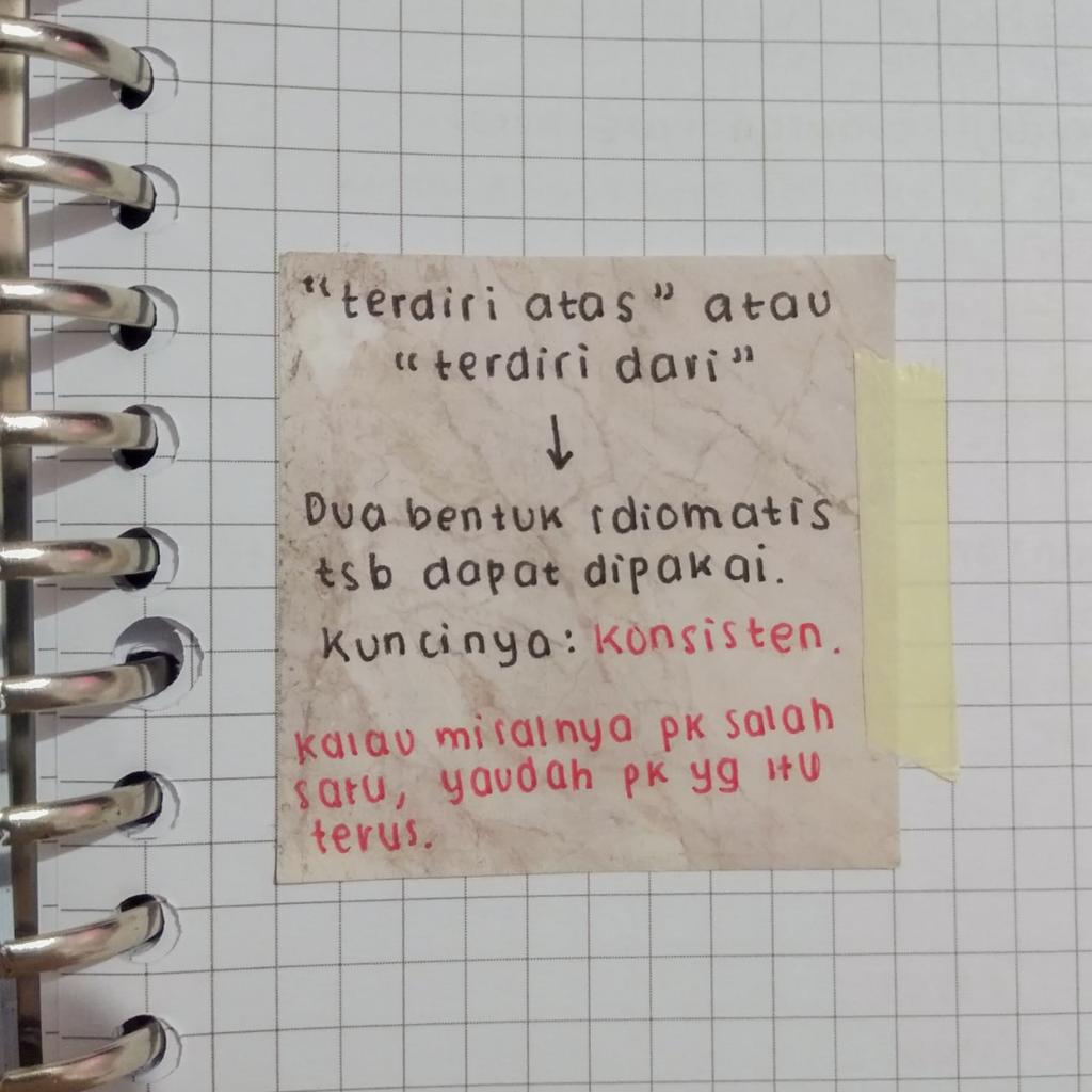 26. "terdiri atas" atau "terdiri dari"