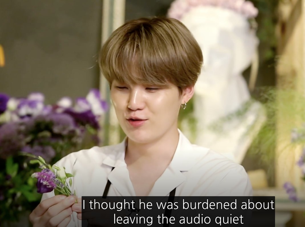 yoongi talking about hoseok with a tiny smile while working with flowers is the softest thing ever seen