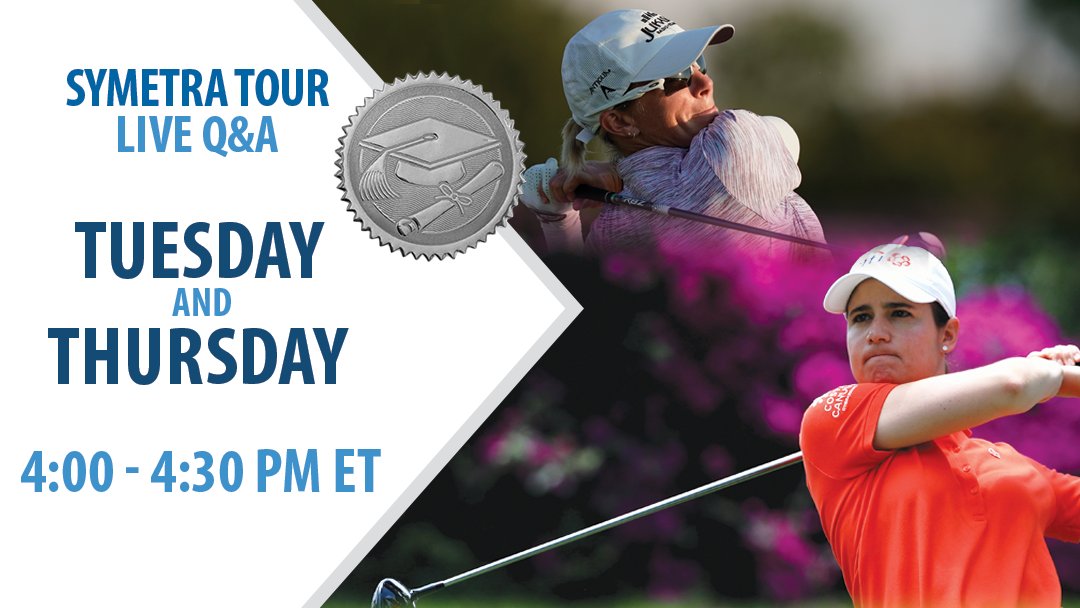 EpsonTour's tweet image. 📺 Live Q&amp;amp;A
⏰ 4 p.m. EST
📆 Tuesday and Thursday
🏌🏽‍♀️ @AlenaSharp and @LorenaOchoaR 
 
 #Road2LPGA #GraduateWeek #AskAlena #AskLorena