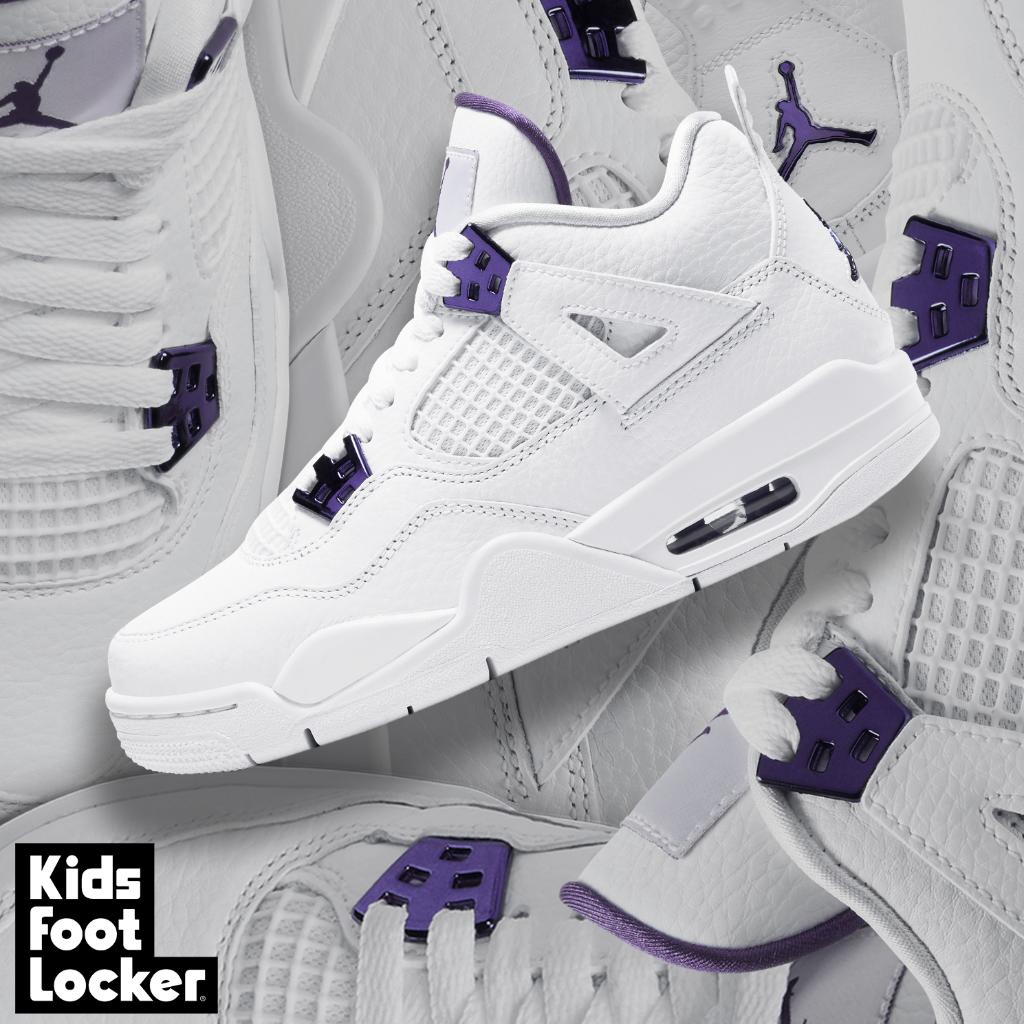 jordan retro 4 metallic purple footlocker