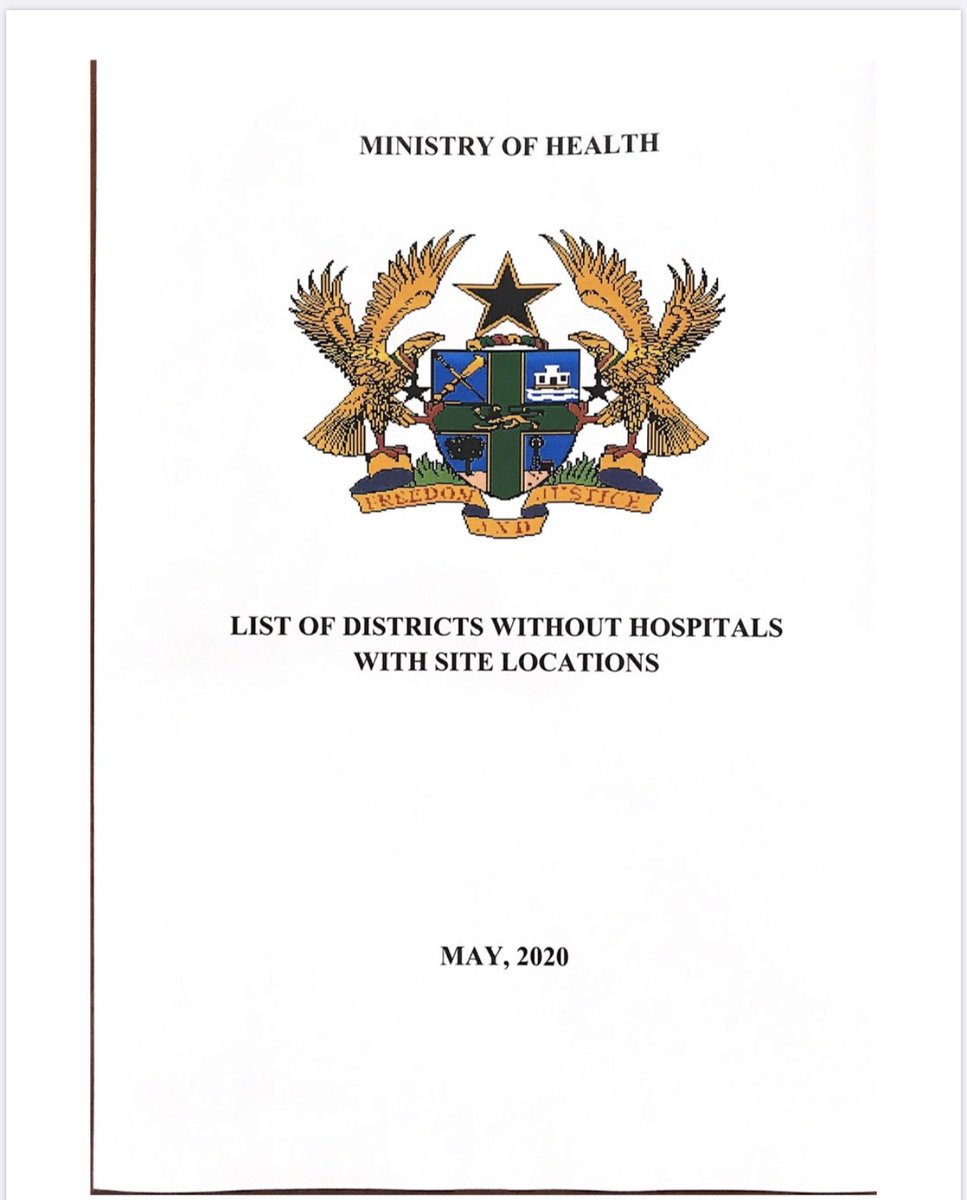 SamToys_NPP's tweet photo. #CheckYourDistrict
Construction of District Hospitals.Below are official documents of shortlisted district to benefit from the 88 new district Hospitals. Don’t be jealous if you District isn’t listed but be grateful for already having a municipal Hospital.
Thank U @NAkufoAddo https://t.co/C3DVdToJfJ