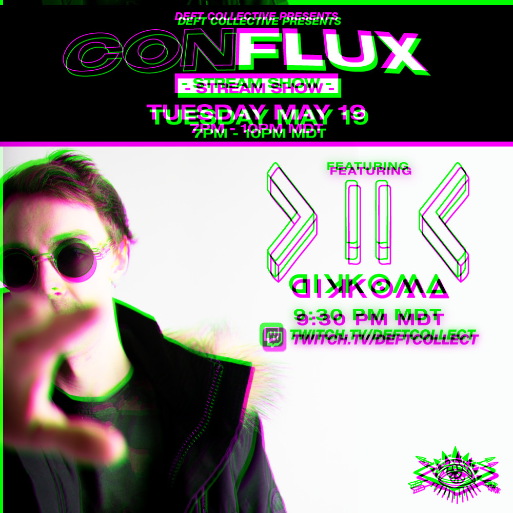 kidkoma_'s tweet photo. Comin' out of the woodwork to do some stream tings with the @deftcollect boys! New tunes and face-melting visuals by the OG @visualsmith_ !!! Don't miss this one 💤👁️💤 https://t.co/xvNejVsNFY