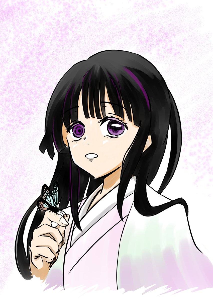 だぶるけ Ver 4 0 髪下ろしたカナヲいいな って思った時描いたやつを清書して色塗って 突貫だけど誕生日祝としてあげさせていただきます カナヲお誕生日おめでとう 栗花落カナヲ生誕祭 鬼滅の刃 鬼滅の刃ありがとう 5月19日は栗花落