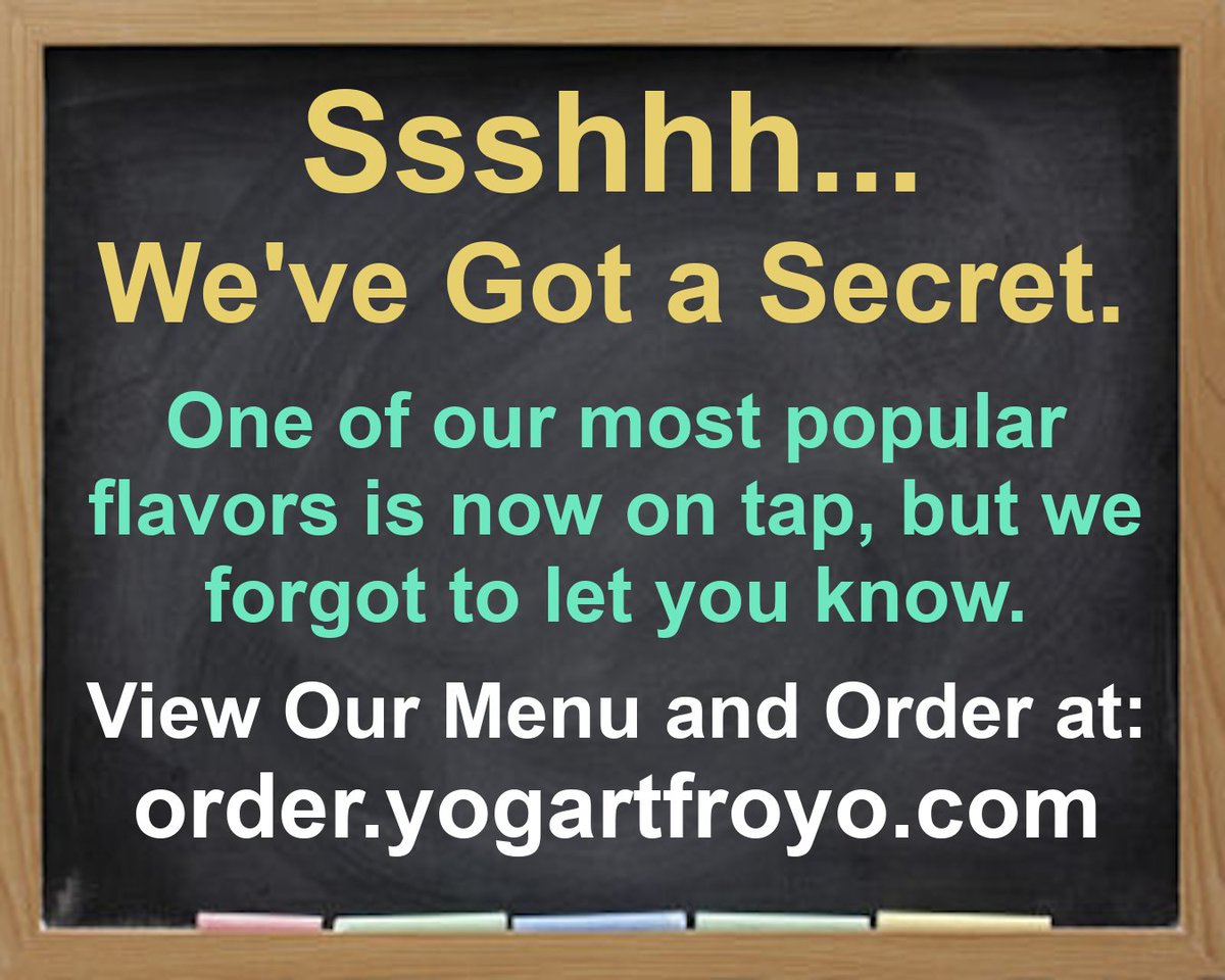 YogartFroyo's tweet photo. Under cover of darkness, we added one of our most popular froyo flavors. What could it be?
#froyo #edgewaternj #FortLeeNJ #WeehawkenNJ #CliffsideParkNJ #northbergennj #fairviewnj #DiningOutNJ #shakes #Softserve #icecream #acaibowl #smoothies #icecreamcake #orderonline https://t.co/SUuWBYZN5N