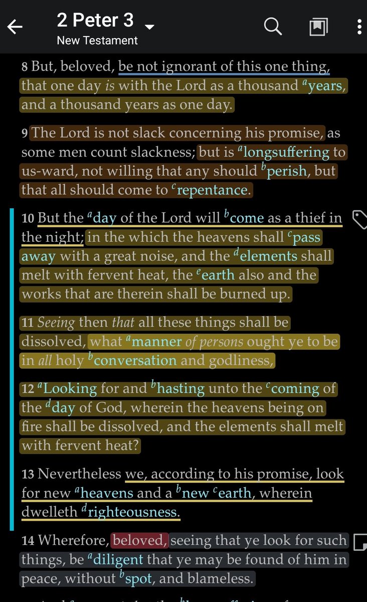 For every event in this sequence there is a specific state of HEAVEN and a specific state of the EARTH. This is why Peter exclaims after the Flood there was a "New Heaven and a New Earth" as well we look for the same at the coming advent and Burning of Christ's 2nd Coming.