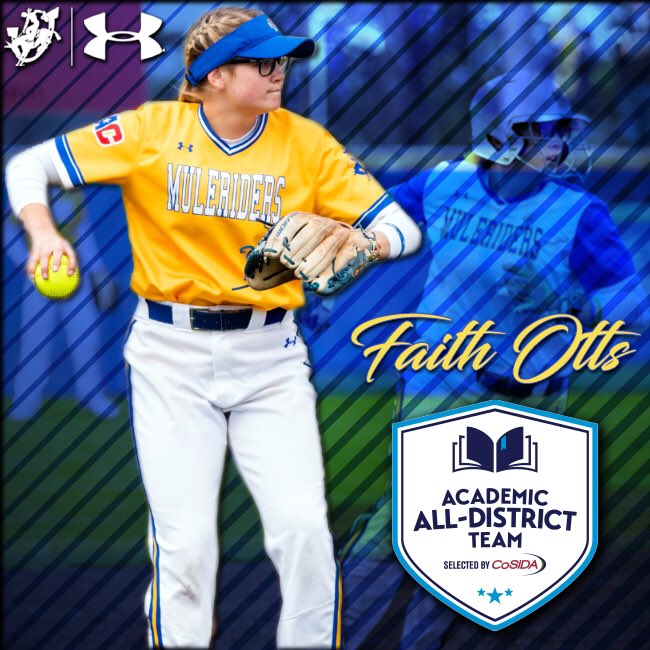 MuleriderSports's tweet photo. Congrats to Mulerider Softball’s Faith Otts on being named a CoSIDA NCAA Division II Academic All-District 7 honoree‼️The senior, who will be back for #OneMoreRide in 2021, owns a 3.67 GPA in Sport Management‼️📚📖🖊💡🥎 #GoMuleriders #SAddleUp #RideWithUs https://t.co/5D2pFEPN1o
