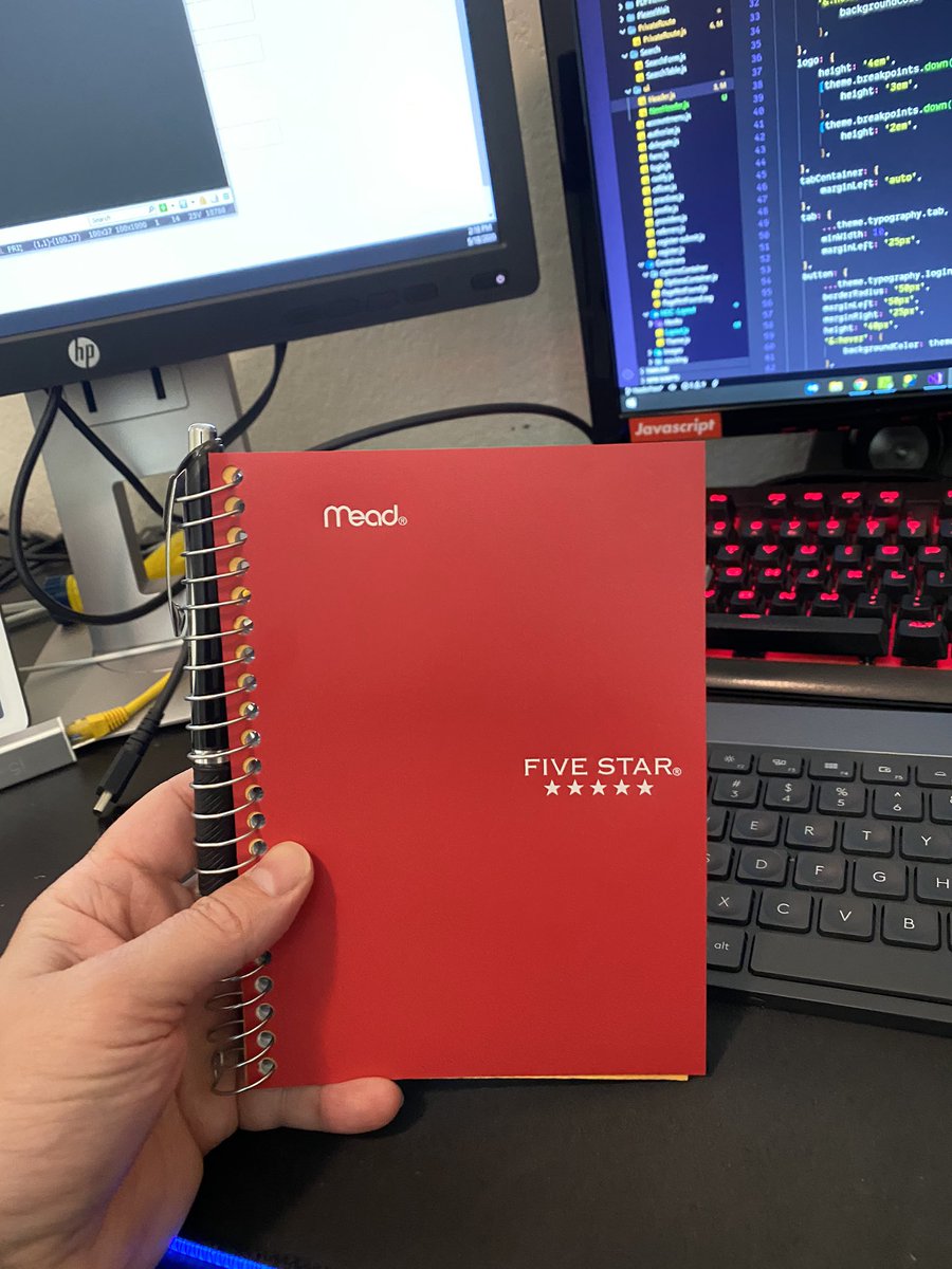 denvercoder's tweet photo. One of my Number 1 developer tips has nothing to do with software or coding. Get a small notepad. All of those things that you think, “I’ll remember that”, write them down in that notebook. https://t.co/mKIyx8es48