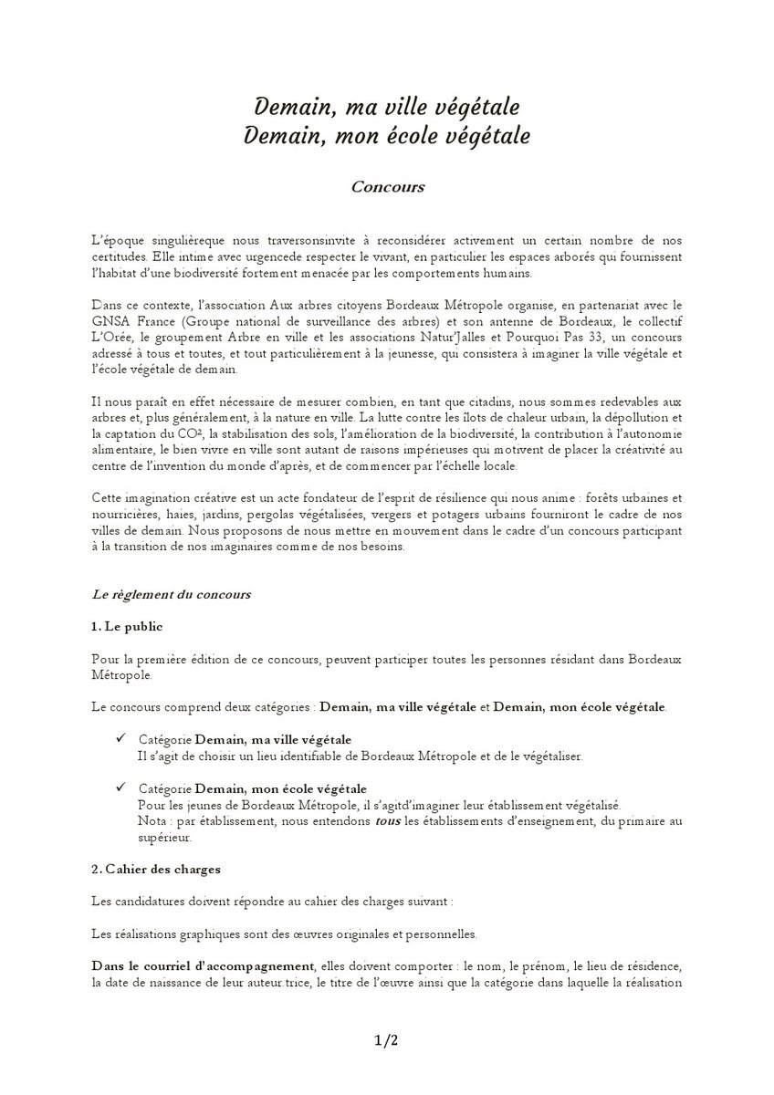 Aux arbres citoyens Bordeaux Métropole tweet media