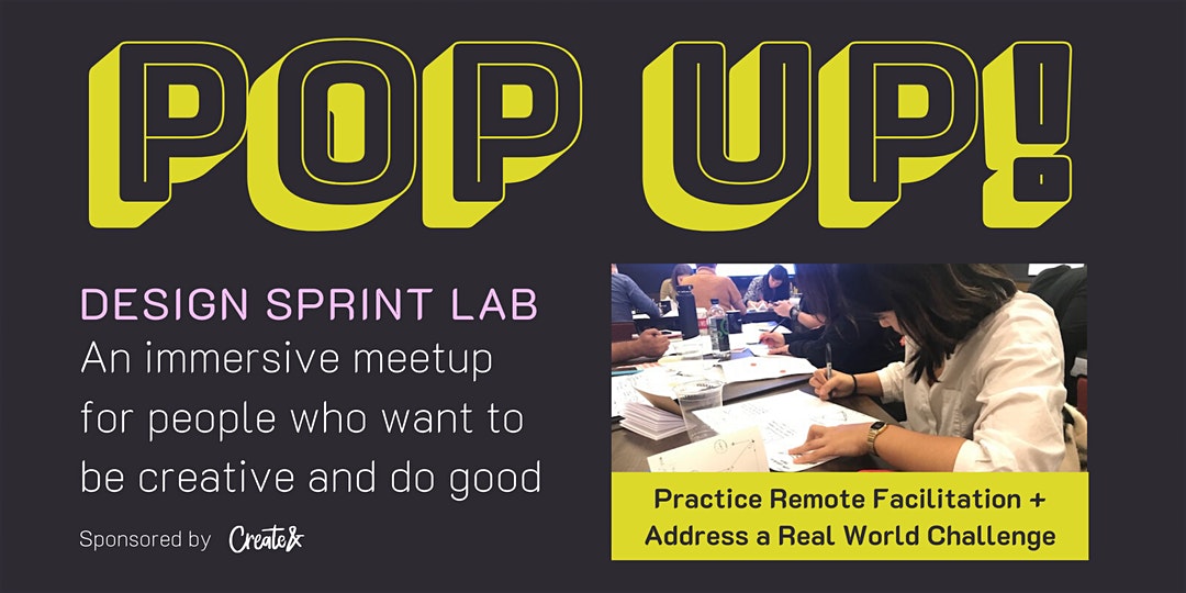 createand_co's tweet image. Interested in working on a community challenge while doing it remotely? Want to spice up your workshops with virtual installations? Join us for our 2nd POP UP! Design Sprint Lab. Lab topic: Environmental Sustainability #designsprints #remoteworkshops RSVP: bit.ly/popup-environm…