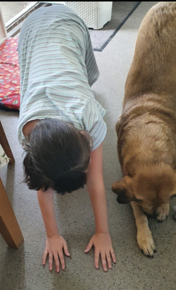 Kindersoapsgb's tweet photo. I normally share class learning all in one go to showcase the wonderful work of Emerald Class, but this can't wait! The yoga task was to get other members of the family to join in, I didn't expect this!!!! Brilliant Maddie 😁😄😊 https://t.co/t2MC6GyCGu