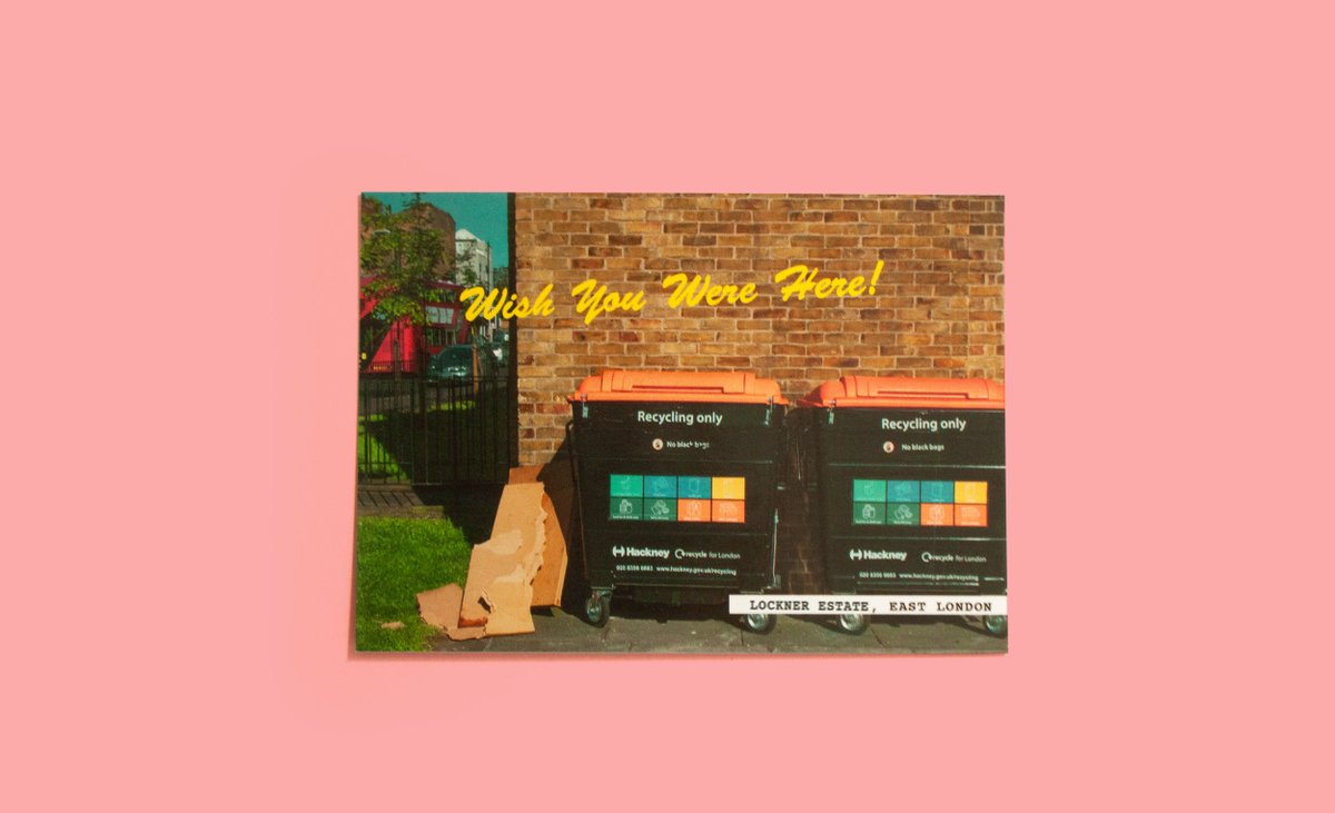 christinehooper's tweet photo. Shut up in a maisonette on an East London estate during #lockdown I’ve been badly missing seeing friends&amp;family. Never had the sentiment ‘Wish You Were Here’ seemed more fitting, so I made&amp;sent them all a #postcard. 
#graphicdesign #artist @itsnicethat @creativereview @Booooooom. https://t.co/zhZWKMPAb3