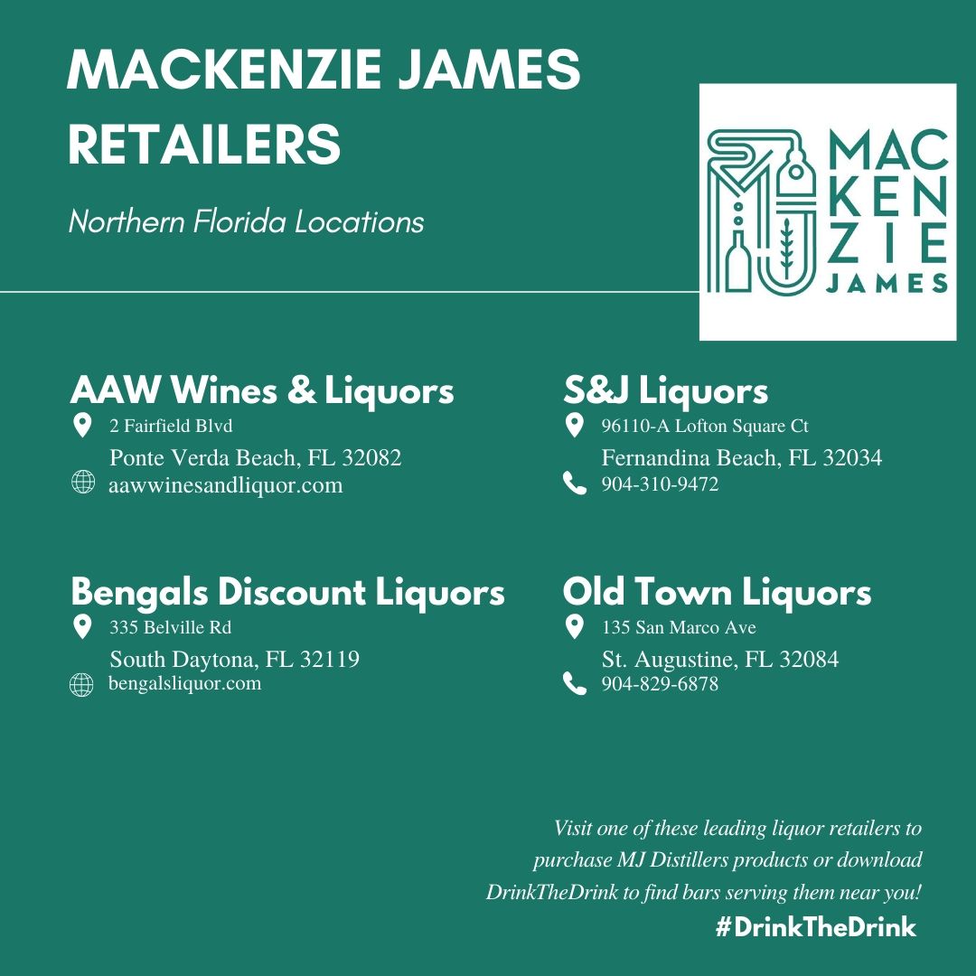 MJDistillers's tweet photo. Searching for your favorite Mackenzie James drinks? Find full bottles at these leading local liquor retailers around Florida!
.
.
 #pontevedrabeach #fernandinabeach #staugustine #defuniaksprings #pcb #ftwaltonbeach #pensacola #ftpierce  #verobeach #westpalmbewch #miami #margate https://t.co/31Z3XEu2Gm
